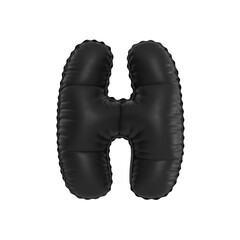 Black Balloon Letter H