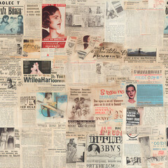 Vintage Newspaper Prints Pattern