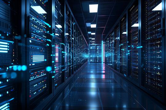 Data Technology Center Server Room Internet