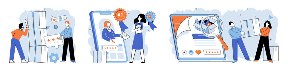 Quality control. Vector illustration. Exploring different quality control methods can lead to process optimization The certificate serves as procompliance with quality standards Verification