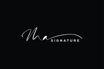 MA initials Handwriting signature logo. MA Hand drawn Calligraphy lettering Vector. MA letter real estate, beauty, photography letter logo design.