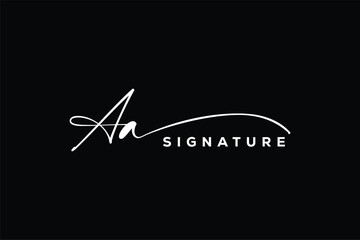 AA initials Handwriting signature logo. AA Hand drawn Calligraphy lettering Vector. AA letter real estate, beauty, photography letter logo design.