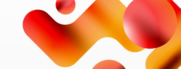 Serene Symmetry. Minimalist Lines and Circles Merge in a Tranquil Dance of Gradients, Shaping an Enchanting Abstract Backdrop of Elegance