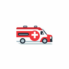 Ambulance in cartoon, doodle style. Isolated 2d vector illustration in logo, icon, sketch style, Eps 10. AI Generative