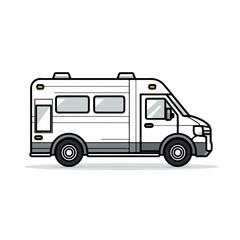 Obraz na płótnie Canvas Ambulance in cartoon, doodle style. Isolated 2d vector illustration in logo, icon, sketch style, Eps 10. AI Generative