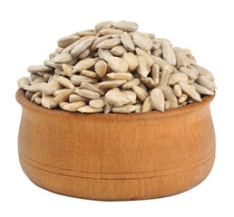 Sunflower seeds cup isolated on a white background
