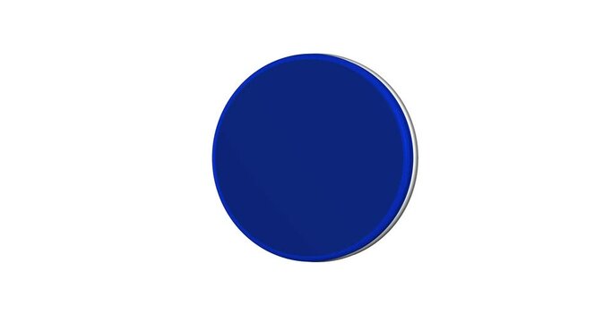 indian flag 3d circle coin style  animation on white background for republic day and independance day