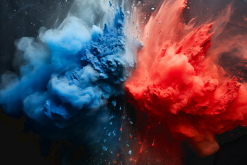 Abstract blue red and white colors background with the concept of elections in the United States