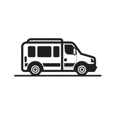 Ambulance in cartoon, doodle style. Isolated 2d vector illustration in logo, icon, sketch style, Eps 10, black and white. AI Generative