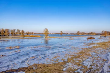 Fototapete High water along the Merwede and the Maas near Gorinchem, Sleeuwijk and Dussen. © Jurgen
