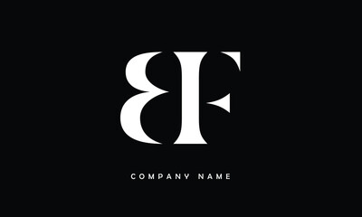 BF, FB, B, F Abstract Letters Logo Monogram - obrazy, fototapety, plakaty