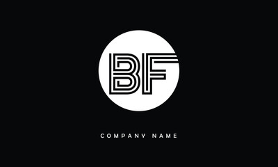 Fototapeta premium BF, FB, B, F Abstract Letters Logo Monogram