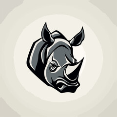 Obraz premium Rhinoceros in cartoon, doodle style. Image for t shirt. Isolated 2d vector illustration in logo, icon, sketch style, Eps 10. AI Generative