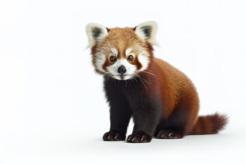 Image of a red panda isolated on white background. Mammals. Wildlife Animals. Generative AI.