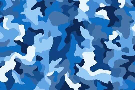 blue camouflage pattern design poster background