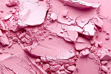Beauty pink make-up powder product texture