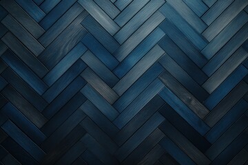 blue oak wooden floor background. Herringbone pattern parquet backdrop