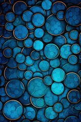 Blue repeated circle pattern