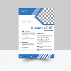 Corporate business flyer template design set with blue,  color, business proposal, promotion, advertise, publication,  Flyer Template Geometric shape flyer in A4Vector