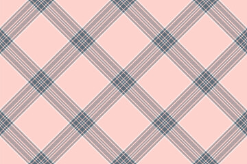 Tartan plaid background, diagonal check seamless pattern. Vector fabric texture for textile print, wrapping paper, gift card, wallpaper.