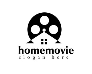 creative home movie logo design template