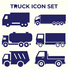 Truck logo or icon set