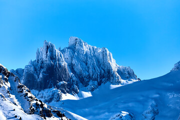Winterliche Landschaft in den Bergen - Schweizer Alpen