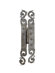 metal antique door curtain isolated on a white background
