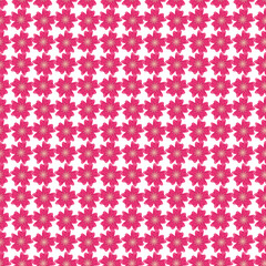 Free vector pink flower samurai seamless pattern.