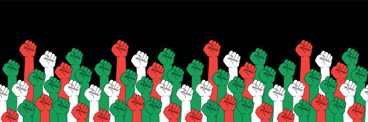 Palestinian national movement. Palestine Independence Day. Crisis in Palestine. Нorizontal web banner for social networks with National flag of Palestine. National flag of Palestine. Support Palestine
