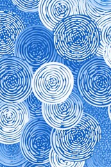 Fototapeta na wymiar Cobalt blue repeated soft pastel color vector art circle pattern