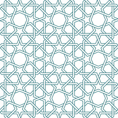 Fototapeta premium Seamless abstract geometric pattern in Arabian style