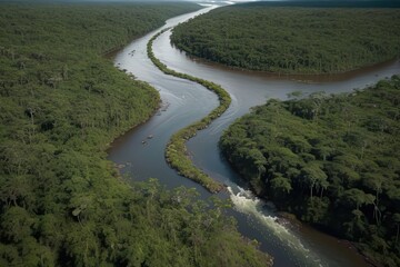 Fototapeta na wymiar Vista aerea del fiume