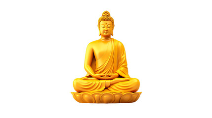Buddha for buddha purnima and vesak, Isolated on transparent PNG background, Generative ai