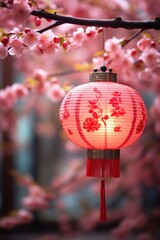Obraz premium traditional Chinese hanging lanterns. Generative ai