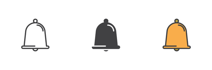 Notification bell different style icon set