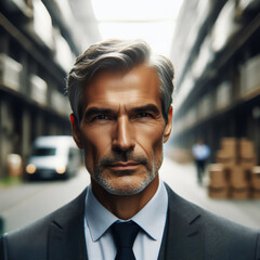 A middle-aged businessman.
