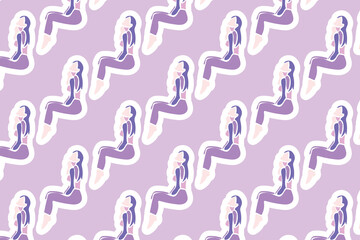 Vector Womens day element Seamless Pattern Background