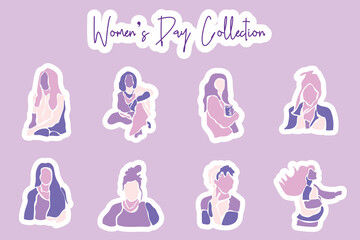 Vector Womens day element set collection