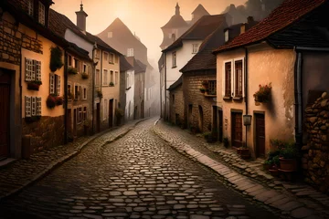 Foto op Plexiglas Smal steegje narrow street in the town