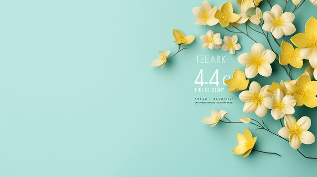 Spring Sale Header or Banner Design with Get Extra Diskon in Light Green Background