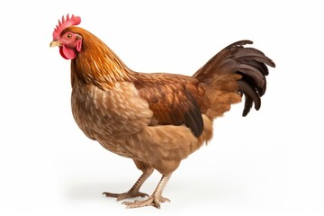Fototapeta premium Farm animal - Chicken, isolated on white background