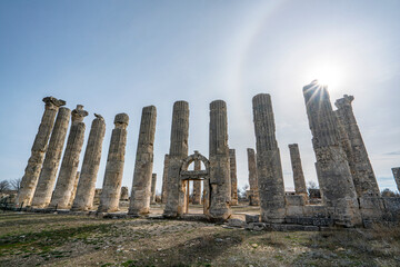 Scenic views of Olba near Uzuncaburç, is an archaeological site in Mersin Province, Turkey,...