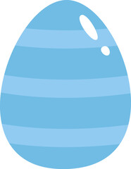 Easter Egg With Lined Pattern