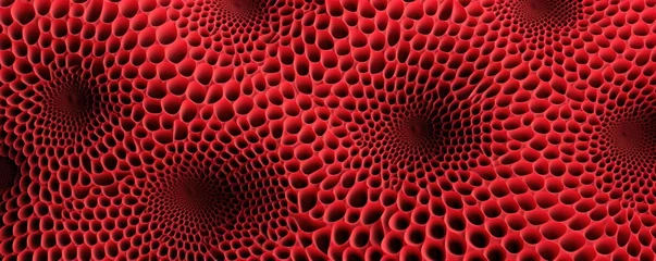Fotobehang Coral repeated circle pattern © Celina