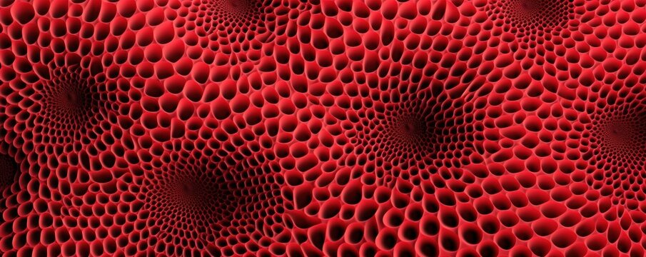 Fototapeta Coral repeated circle pattern