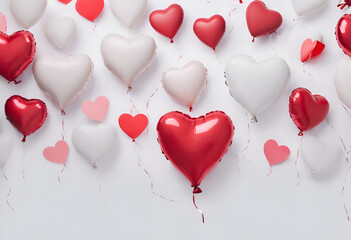 A Stock Photo of Heart Baloons | Valentine's Day