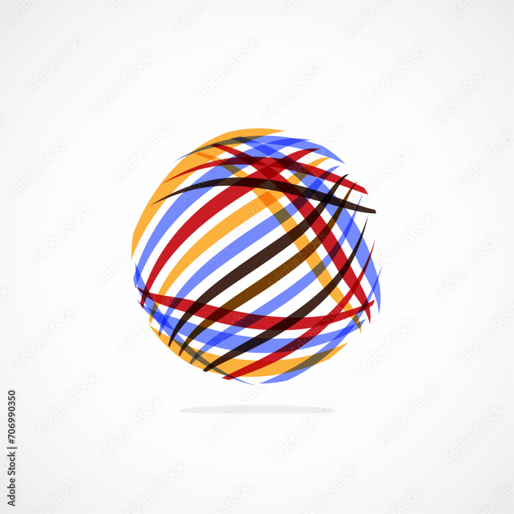 Poster Abstract circle logo - minimalist emblem, timeless and universal shape of circle. Unique logo represent range of brands and concepts, encapsulating simplicity and creativity in single, iconic image