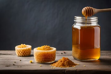 jar of honey and cinnamon