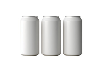 cans isolated on white